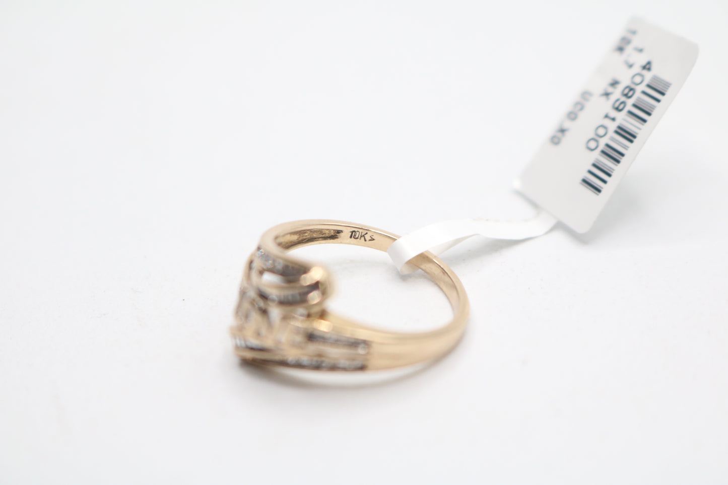 10K Yellow Gold "LOVE" Ring W/ Diamonds (Size 7)