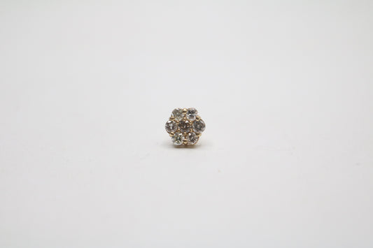 14K Yellow Gold Cluster Style Diamond Single Earring (1.7 Grams)
