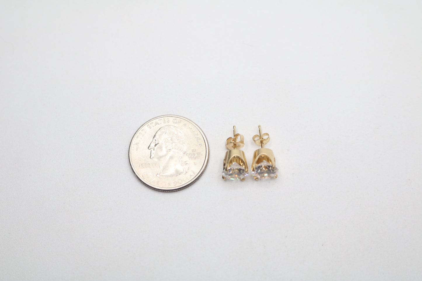 14K Yellow Gold Stud Earrings (2.9 Grams)