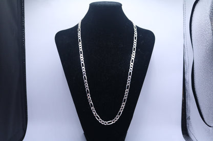 Pre-owned Silver Figaro Chain (24 Inches)