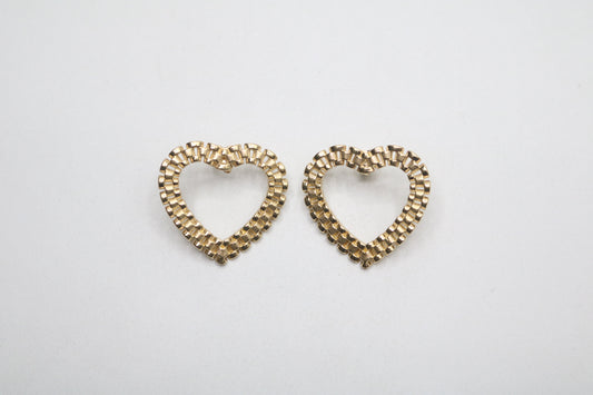 10K Yellow Gold Heart Shaped Rolex Earrings (6.4 Grams)
