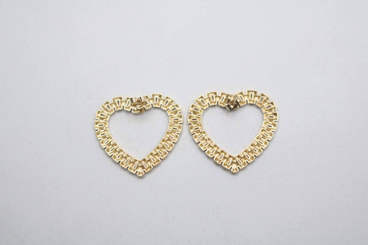 10K Yellow Gold Heart Shaped Rolex Earrings (6.4 Grams)