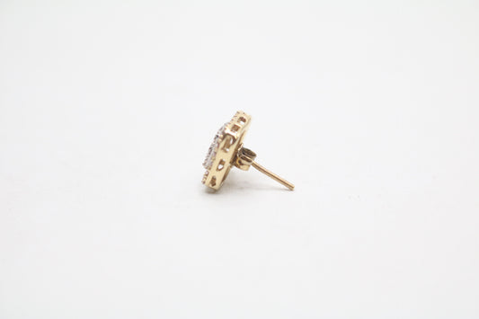Pre-owned 14K Yellow Gold Diamond Earring (0.38 CTW)