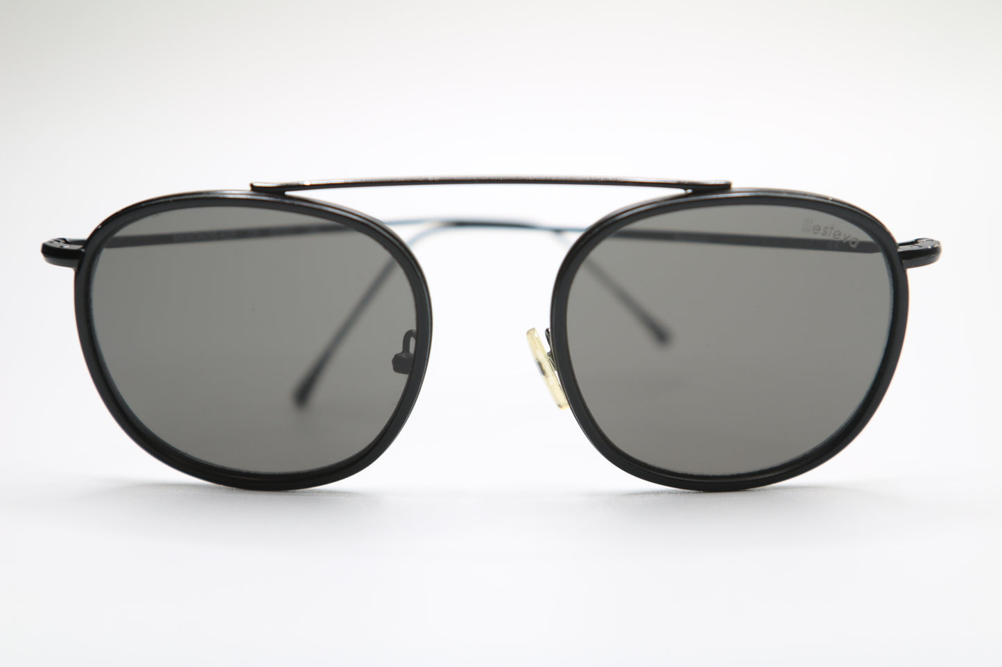 Illesteva C6 Mykonos Ace Black Single Bridge Sunglasses