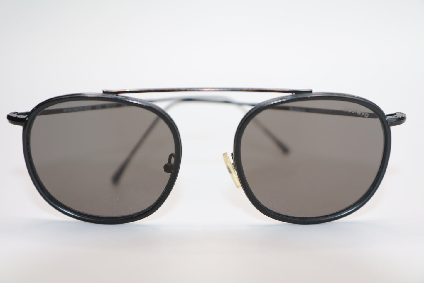 Illesteva C6 Mykonos Ace Black Single Bridge Sunglasses