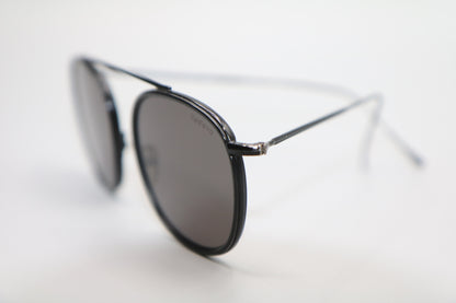 Illesteva C6 Mykonos Ace Black Single Bridge Sunglasses