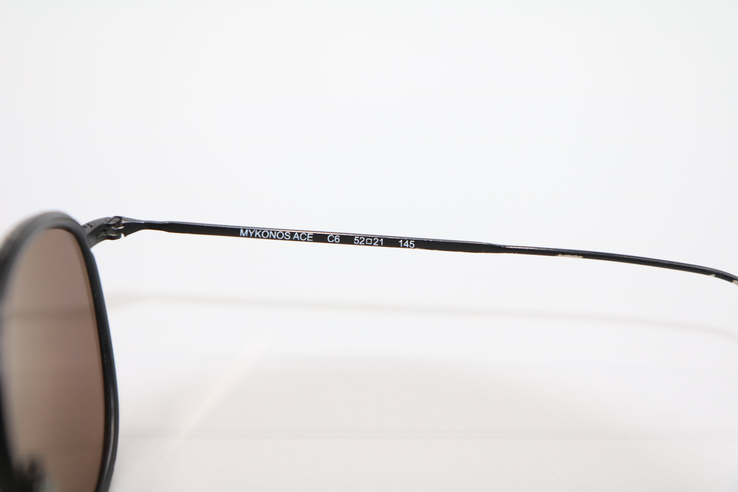 Illesteva C6 Mykonos Ace Black Single Bridge Sunglasses