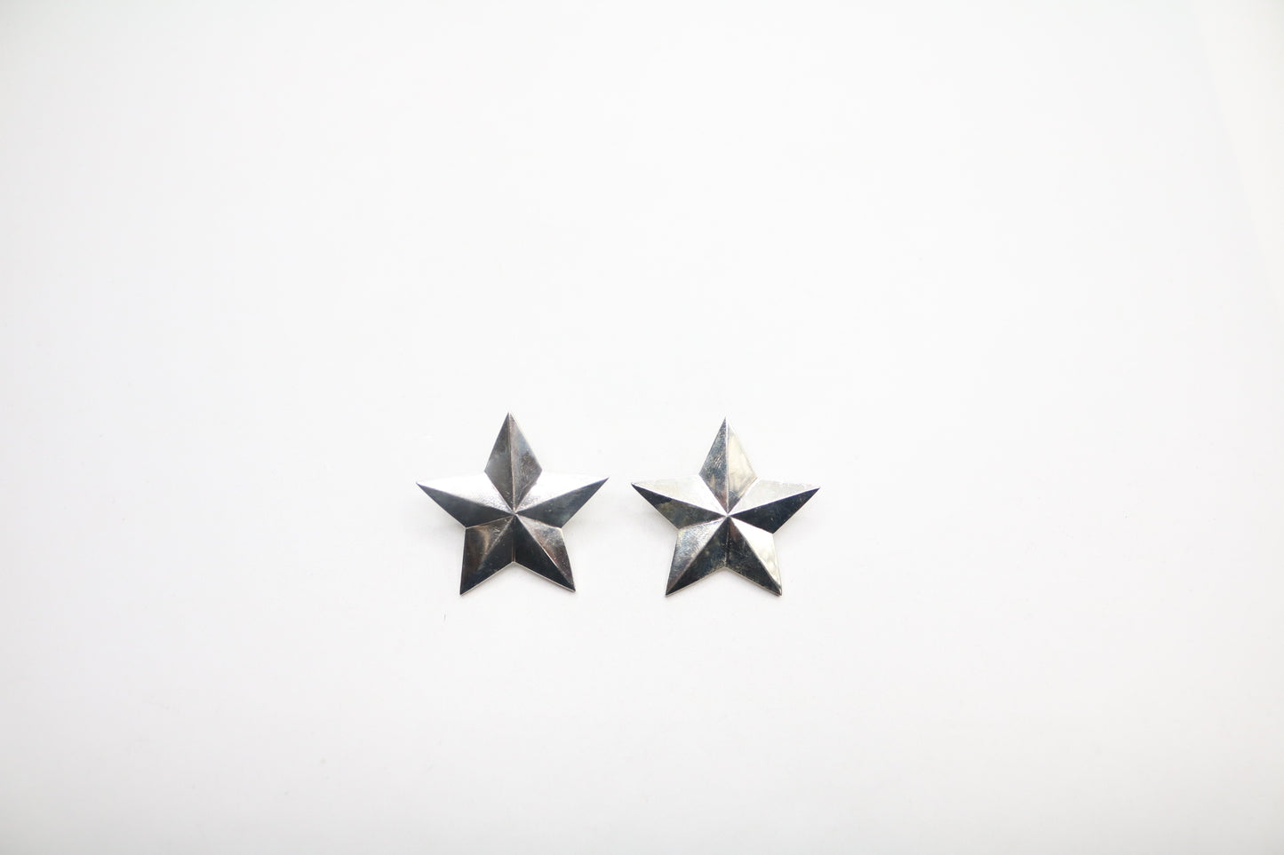 Sterling Silver Star Shaped Earrings (15.3 Grams)