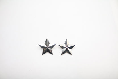 Sterling Silver Star Shaped Earrings (15.3 Grams)