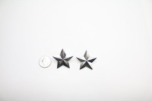 Sterling Silver Star Shaped Earrings (15.3 Grams)