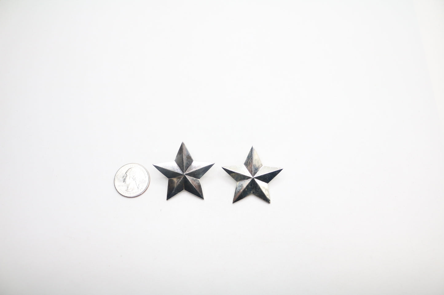Sterling Silver Star Shaped Earrings (15.3 Grams)
