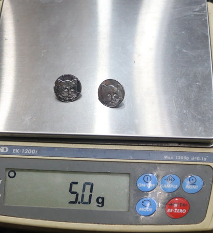 Sterling Silver Cat Earrings (5.0 Grams)