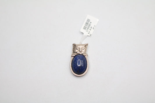 Sterling Silver Fancy Cat Charm (10.1 Grams)