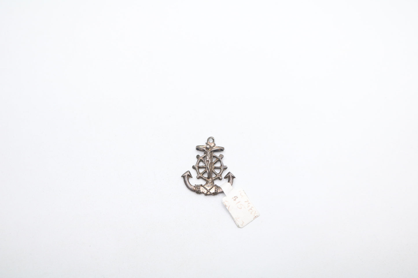 Sterling Silver Religious Anchor Charm (3.4 Grams)