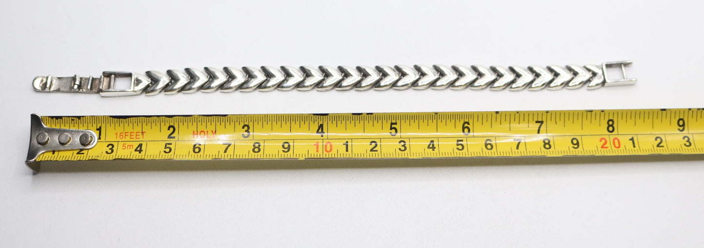 Sterling Silver Fancy Weave Bracelet (8 & 1/2 Inches)