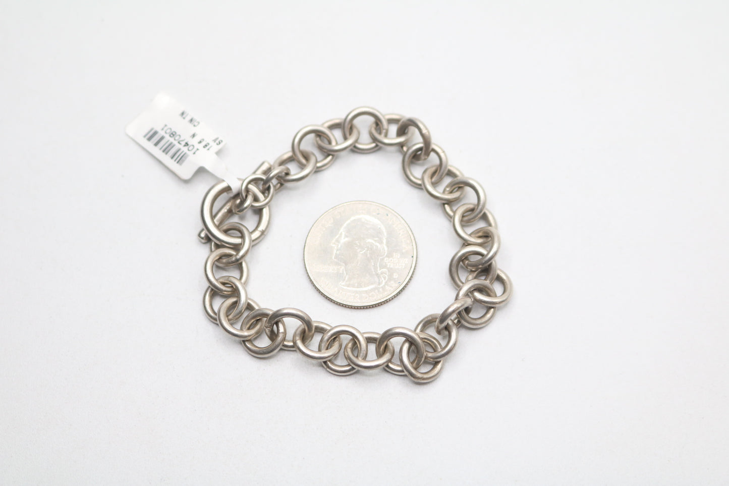 Sterling Silver Cable Style Bracelet (7 & 1/2 Inches)