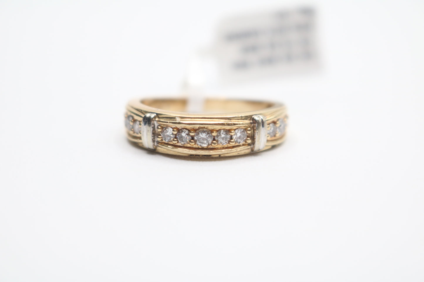 10K 2 Tone Gold Diamond Engagement Ring (Size 9)
