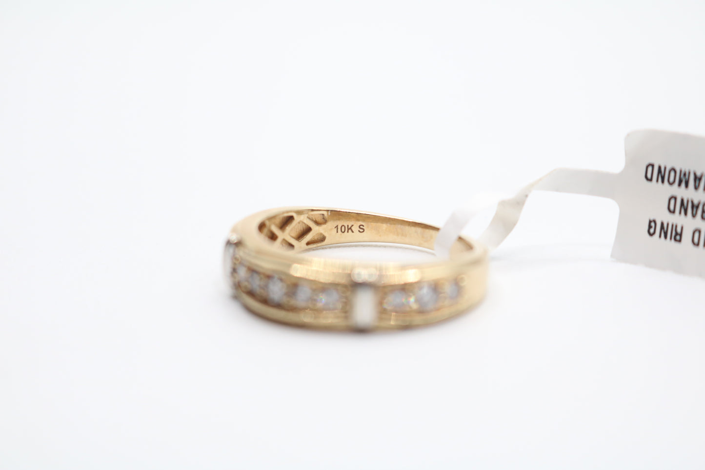 10K 2 Tone Gold Diamond Engagement Ring (Size 9)