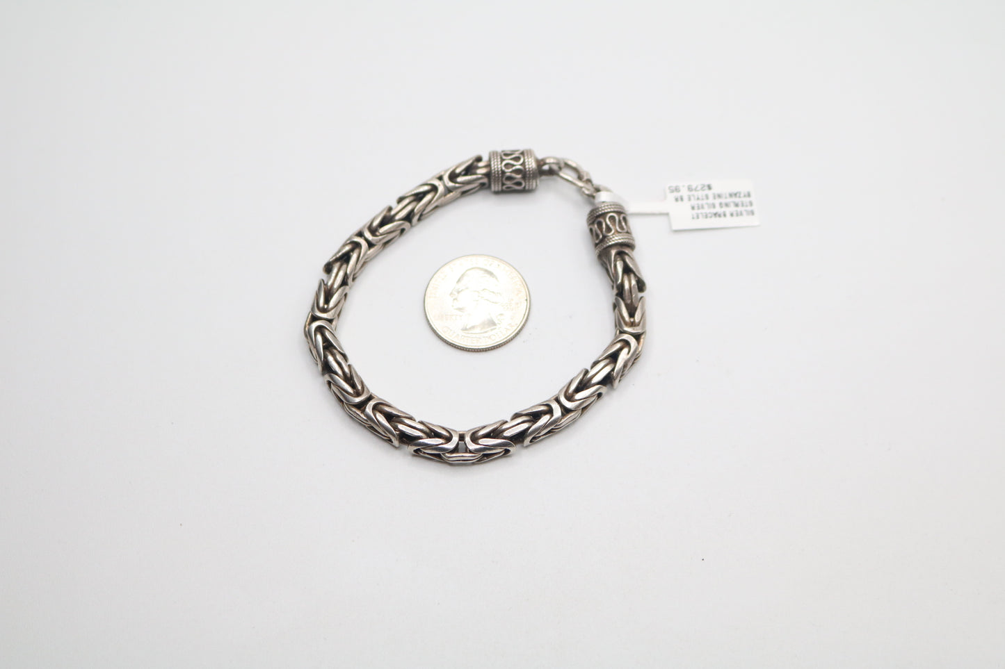 Sterling Silver Byzantine Silver Bracelet (8 Inches)