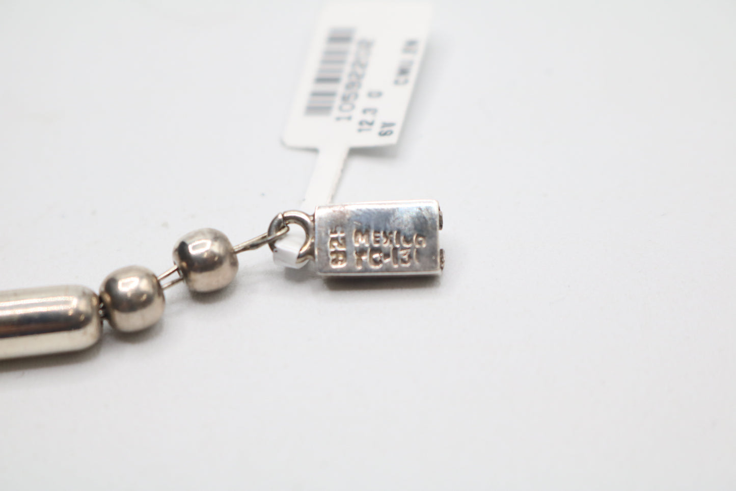 Sterling Silver Fancy Bead Bracelet (19.2 Grams)