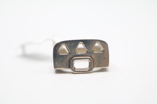 Sterling Silver Fancy Ring (Size 6)
