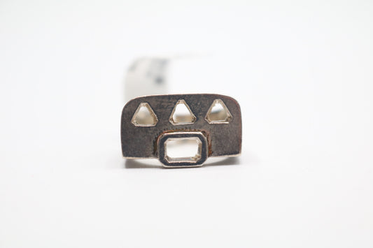 Sterling Silver Fancy  Ring (Size 6)