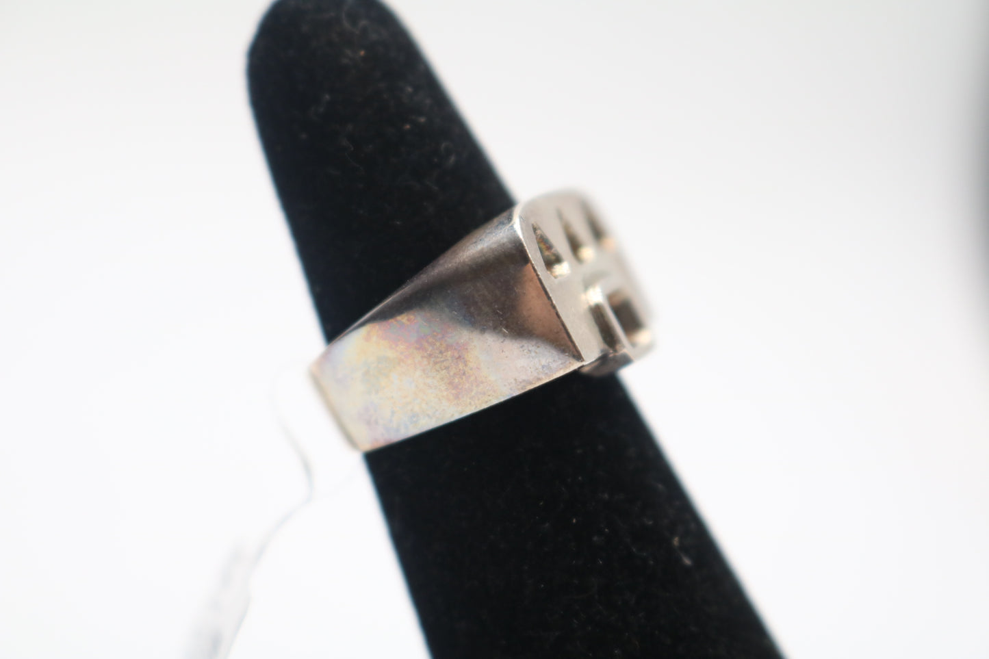 Sterling Silver Fancy  Ring (Size 6)