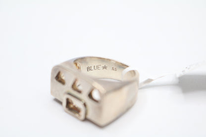 Sterling Silver Fancy  Ring (Size 6)