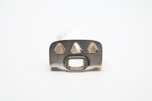 Sterling Silver Fancy  Ring (Size 6)