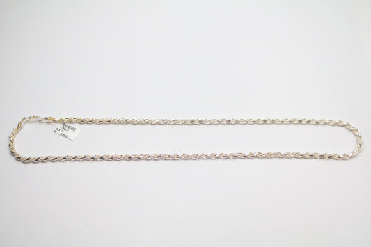 Sterling Silver Rope Chain (24 Inches)