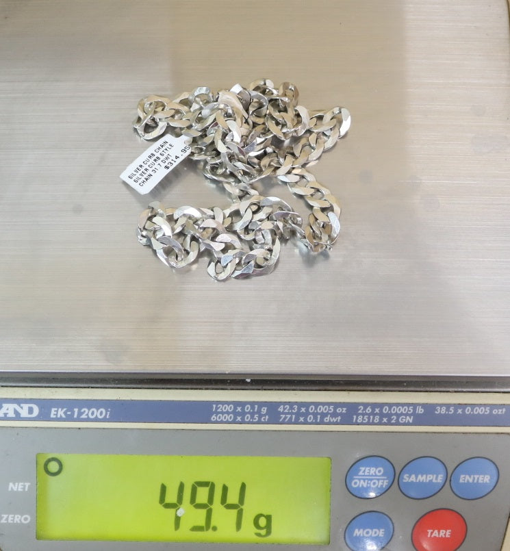 Sterling Silver Curb Chain (26 Inches)