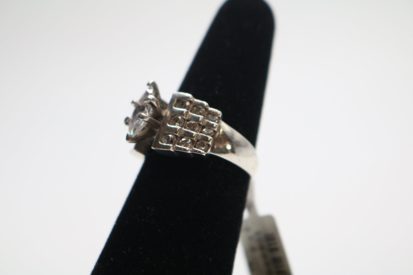 Sterling Silver Marquise Cluster Cut Ring (Size 7 3/4)