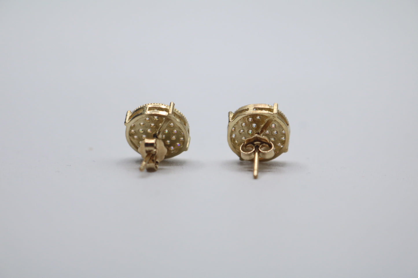 10k Yellow Gold Cluster Style Earrings
