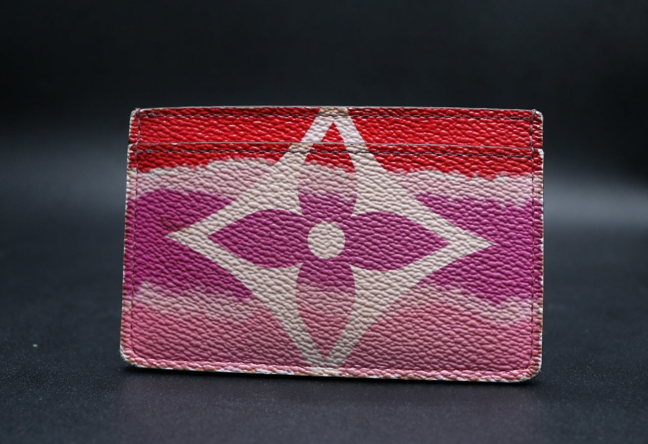 Authentic Louis Vuitton Pink & Red Monogram Escale Cardholder
