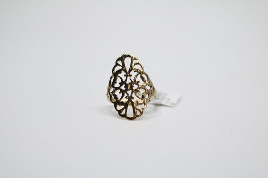 10K Yellow Gold Art Deco Style Ring (Size7 3/4 )