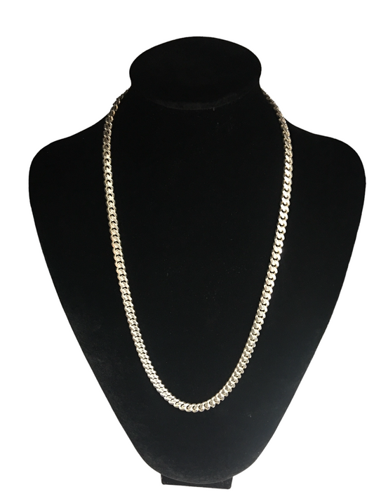 925 Sterling Silver Curb Chain (22 Inches)