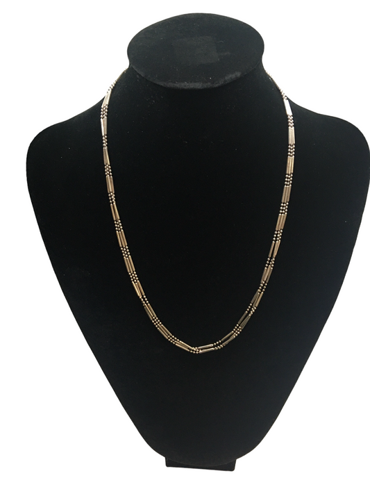 925 Sterling Silver 3 Strand Beads Chain (19 Inches)