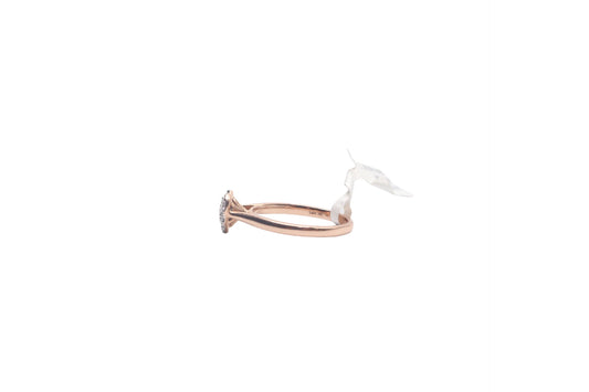 14K Rose Gold Heart Shaped Diamond Ring (Size 6 & 3/4's)