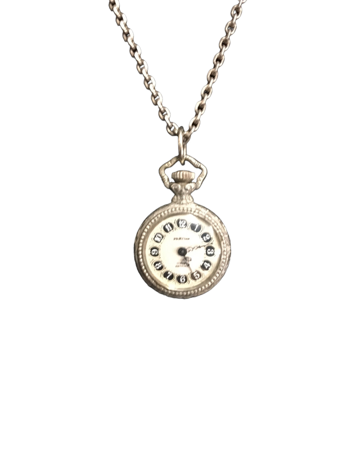925 Sterling Silver Cable Chain Windup Watch (29.3 Grams)