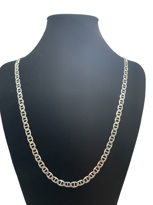 Sterling Silver Mariner Chain 26 Inches