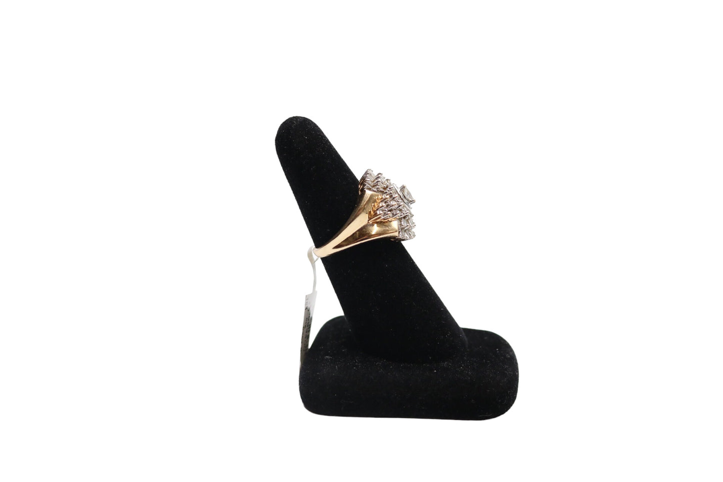 10K Yellow Gold Diamond Cluster Ring (Size 6 & 3/4) (local pick-up only)