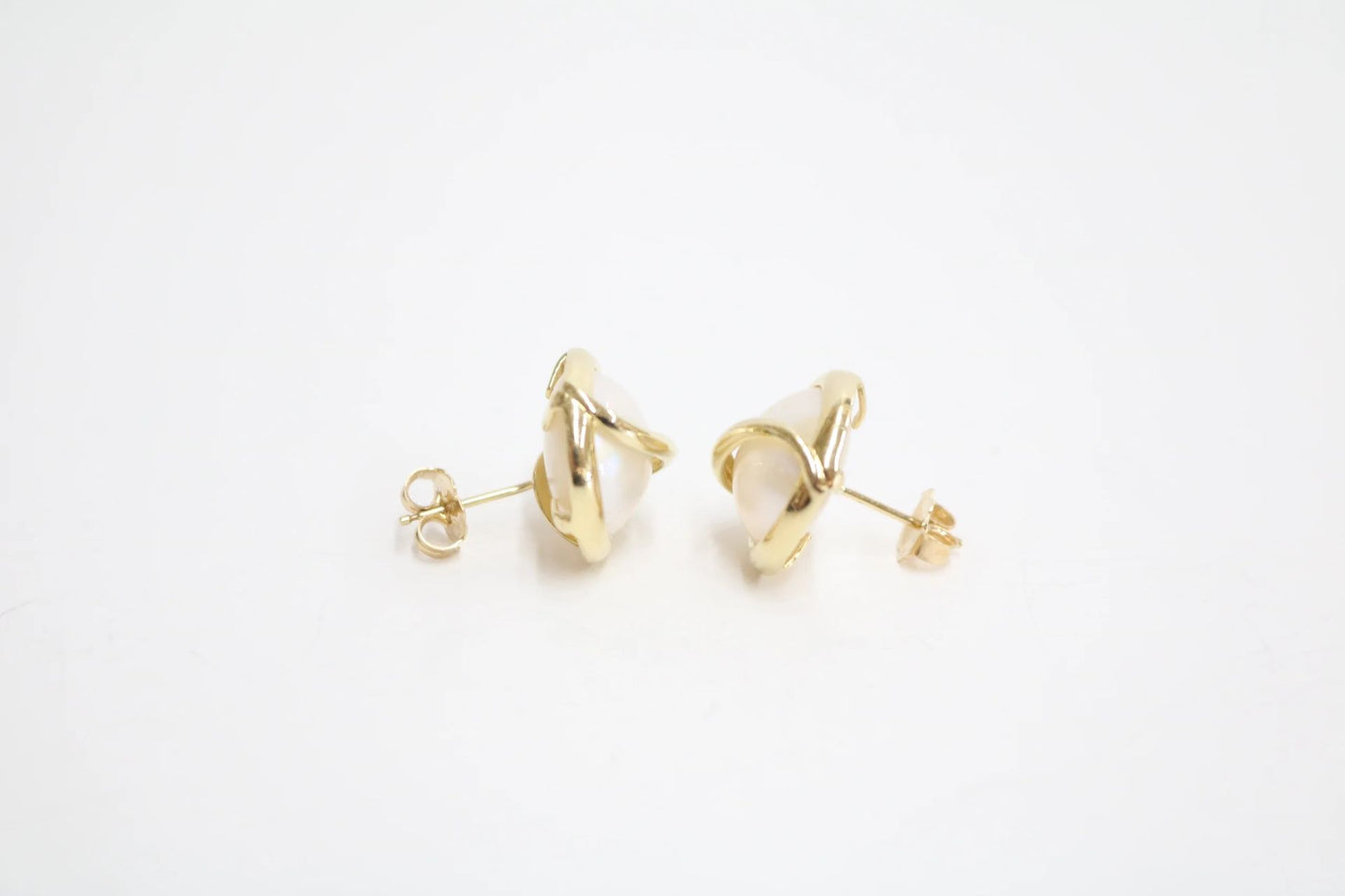 Pre-Owned 14K Yellow Gold Pearl Earrings