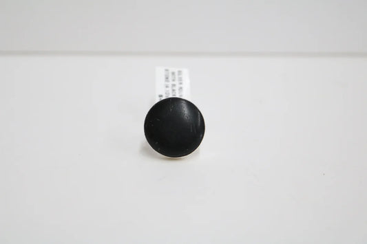 Sterling Silver Ring With Round Black Stone (Size 4 1/4)
